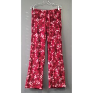 George‎ Women's Red/White Super Soft Pajama Snowflakes Pants Size Medium